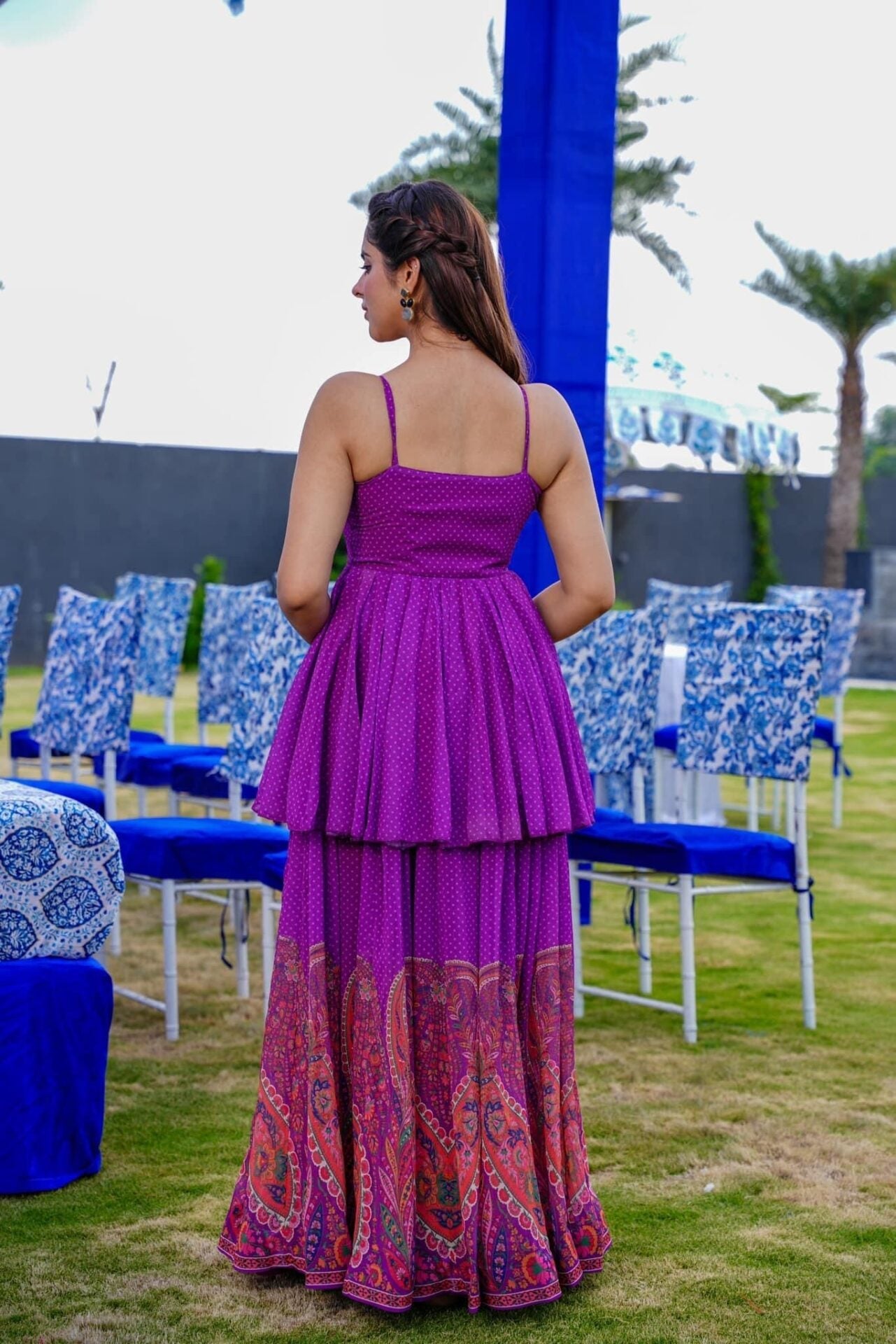 Purple Haze georgette Sharara set