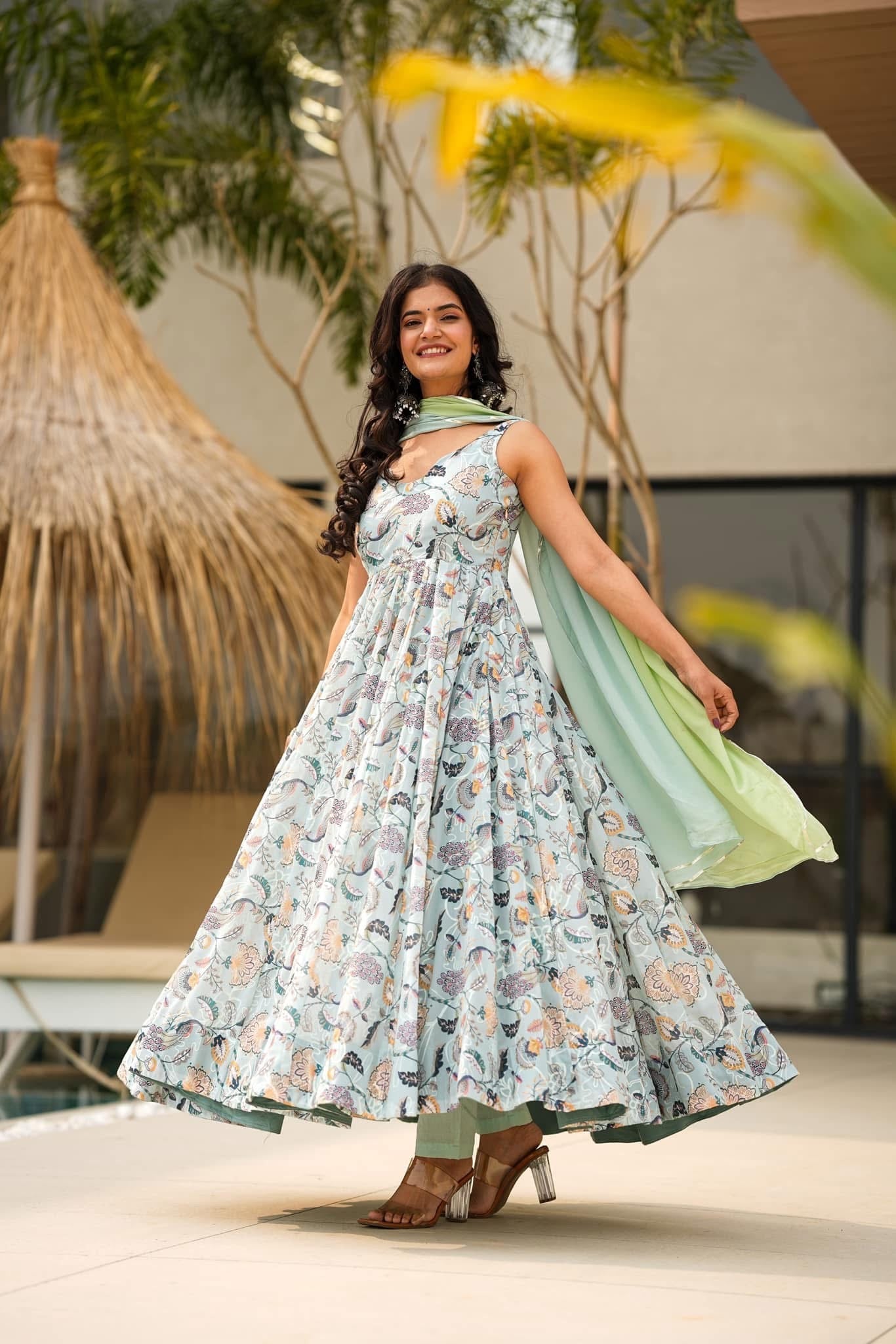 Fable leaf print suit set