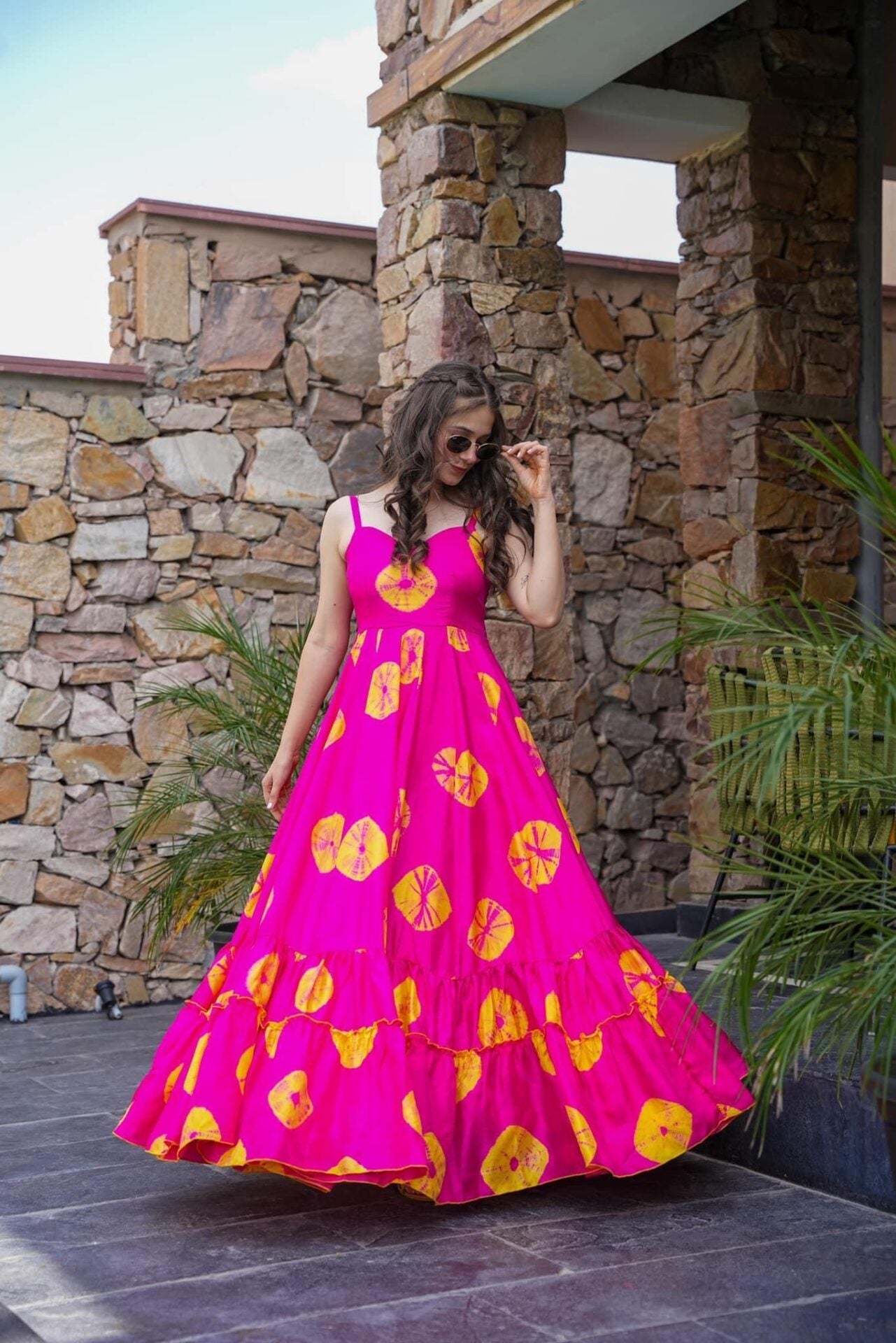 Gravity pink Viscos silk dress